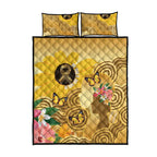 Australia Childhood Cancer Awareness Month Quilt Bed Set Be Bold Go Gold Aboriginal Art