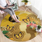 Australia Childhood Cancer Awareness Month Round Carpet Be Bold Go Gold Aboriginal Art