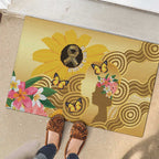 Australia Childhood Cancer Awareness Month Rubber Doormat Be Bold Go Gold Aboriginal Art