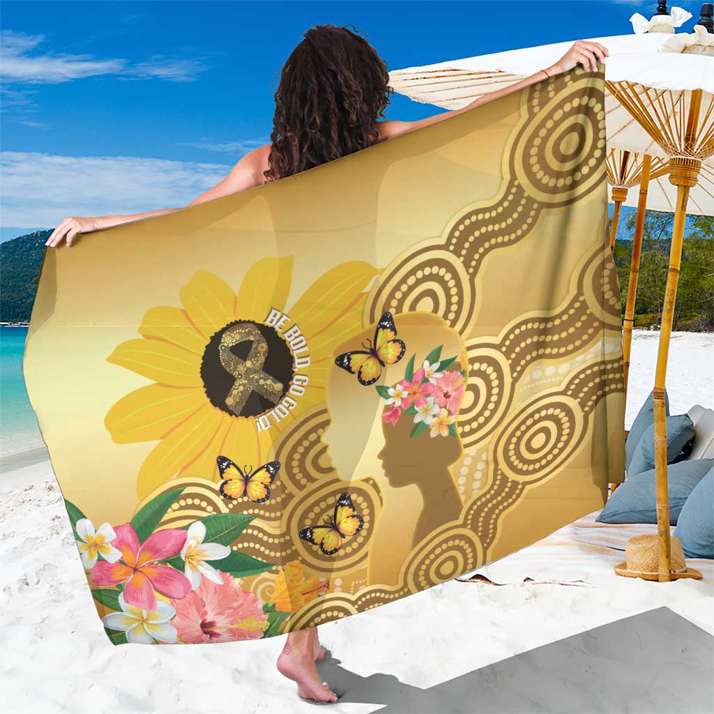 Australia Childhood Cancer Awareness Month Sarong Be Bold Go Gold Aboriginal Art