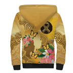 Australia Childhood Cancer Awareness Month Sherpa Hoodie Be Bold Go Gold Aboriginal Art