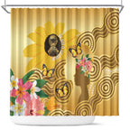 Australia Childhood Cancer Awareness Month Shower Curtain Be Bold Go Gold Aboriginal Art