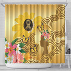 Australia Childhood Cancer Awareness Month Shower Curtain Be Bold Go Gold Aboriginal Art
