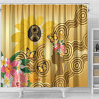 Australia Childhood Cancer Awareness Month Shower Curtain Be Bold Go Gold Aboriginal Art