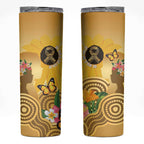 Australia Childhood Cancer Awareness Month Skinny Tumbler Be Bold Go Gold Aboriginal Art