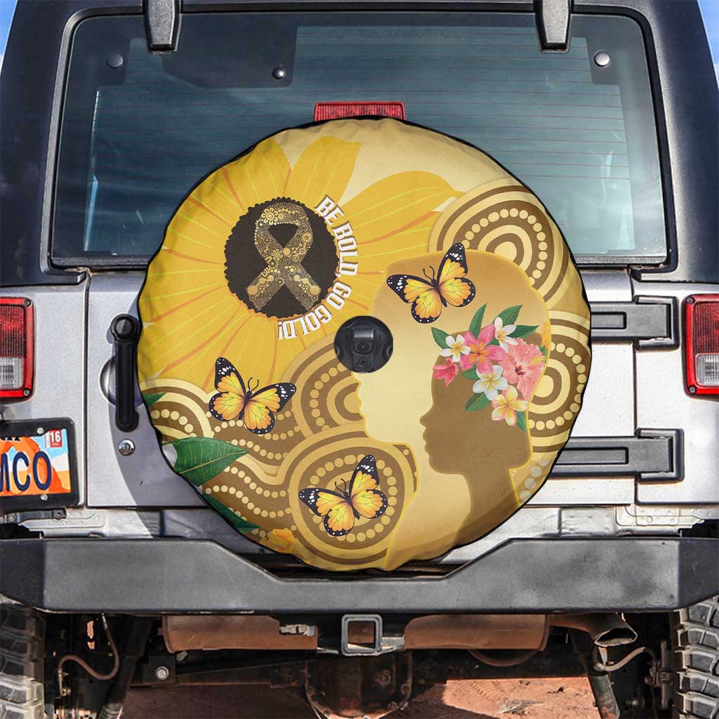 Australia Childhood Cancer Awareness Month Spare Tire Cover Be Bold Go Gold Aboriginal Art