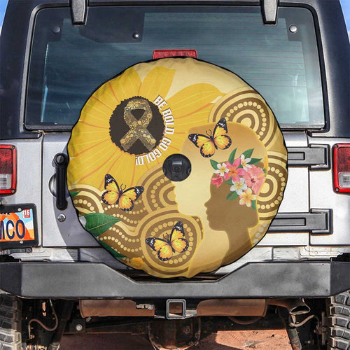 Australia Childhood Cancer Awareness Month Spare Tire Cover Be Bold Go Gold Aboriginal Art