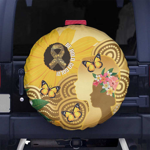 Australia Childhood Cancer Awareness Month Spare Tire Cover Be Bold Go Gold Aboriginal Art