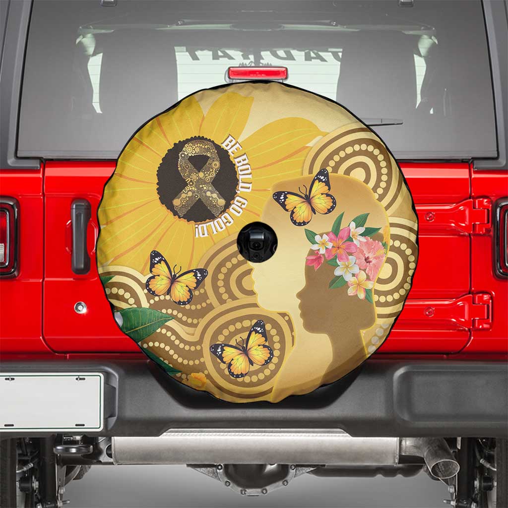 Australia Childhood Cancer Awareness Month Spare Tire Cover Be Bold Go Gold Aboriginal Art