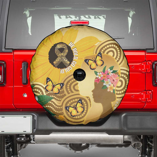 Australia Childhood Cancer Awareness Month Spare Tire Cover Be Bold Go Gold Aboriginal Art
