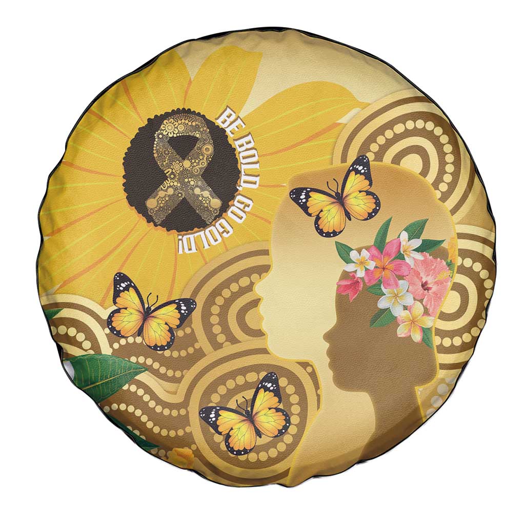 Australia Childhood Cancer Awareness Month Spare Tire Cover Be Bold Go Gold Aboriginal Art