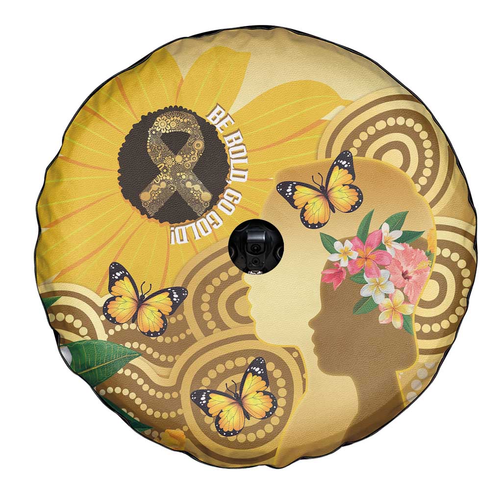 Australia Childhood Cancer Awareness Month Spare Tire Cover Be Bold Go Gold Aboriginal Art