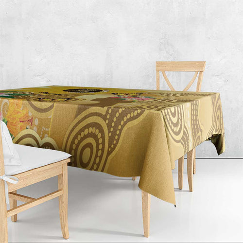Australia Childhood Cancer Awareness Month Tablecloth Be Bold Go Gold Aboriginal Art