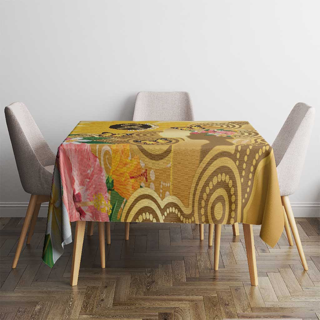 Australia Childhood Cancer Awareness Month Tablecloth Be Bold Go Gold Aboriginal Art
