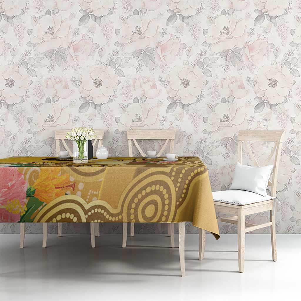 Australia Childhood Cancer Awareness Month Tablecloth Be Bold Go Gold Aboriginal Art
