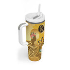Australia Childhood Cancer Awareness Month Tumbler With Handle Be Bold Go Gold Aboriginal Art