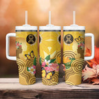 Australia Childhood Cancer Awareness Month Tumbler With Handle Be Bold Go Gold Aboriginal Art