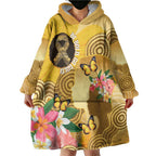 Australia Childhood Cancer Awareness Month Wearable Blanket Hoodie Be Bold Go Gold Aboriginal Art