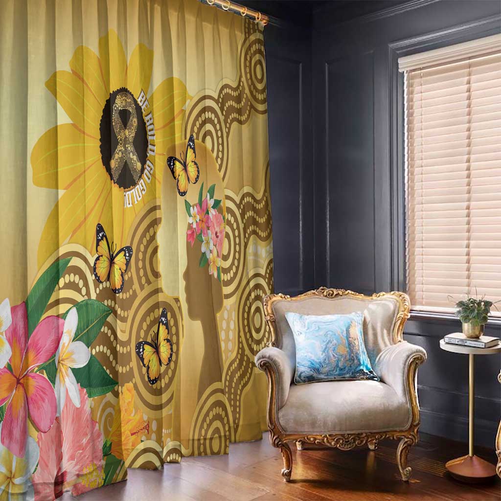 Australia Childhood Cancer Awareness Month Window Curtain Be Bold Go Gold Aboriginal Art