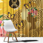Australia Childhood Cancer Awareness Month Window Curtain Be Bold Go Gold Aboriginal Art