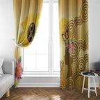 Australia Childhood Cancer Awareness Month Window Curtain Be Bold Go Gold Aboriginal Art