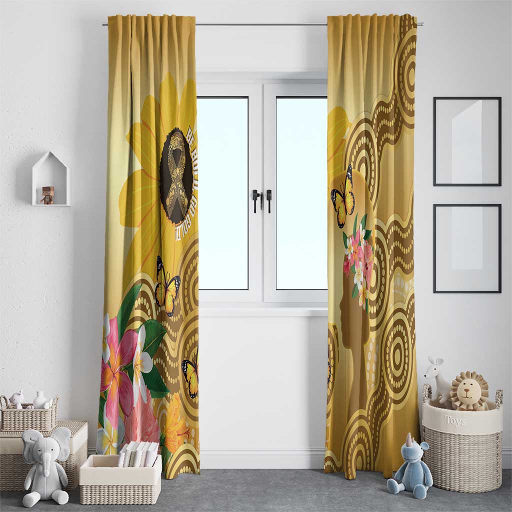 Australia Childhood Cancer Awareness Month Window Curtain Be Bold Go Gold Aboriginal Art