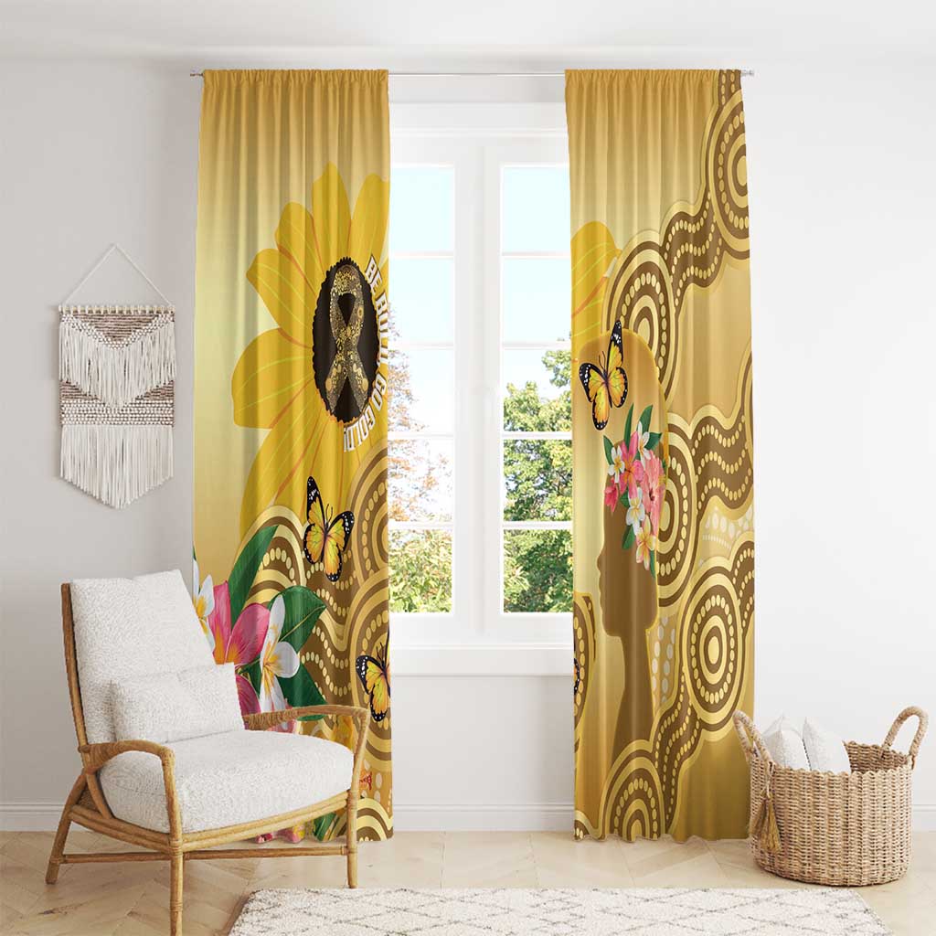 Australia Childhood Cancer Awareness Month Window Curtain Be Bold Go Gold Aboriginal Art