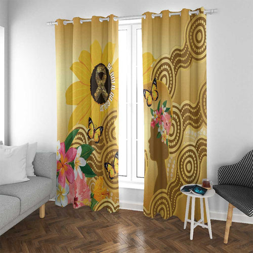 Australia Childhood Cancer Awareness Month Window Curtain Be Bold Go Gold Aboriginal Art