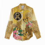 Australia Childhood Cancer Awareness Month Women Casual Shirt Be Bold Go Gold Aboriginal Art