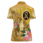Australia Childhood Cancer Awareness Month Women Polo Shirt Be Bold Go Gold Aboriginal Art