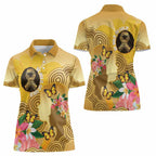 Australia Childhood Cancer Awareness Month Women Polo Shirt Be Bold Go Gold Aboriginal Art
