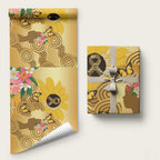Australia Childhood Cancer Awareness Month Wrapping Paper Be Bold Go Gold Aboriginal Art - Aussie Hoodie