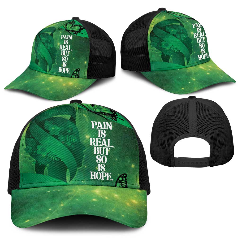 World Mental Health Awareness Month Baseball Net Cap Warriors Brave Strong Galaxy Vibes - Aussie Hoodie
