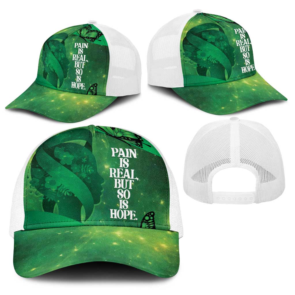 World Mental Health Awareness Month Baseball Net Cap Warriors Brave Strong Galaxy Vibes - Aussie Hoodie