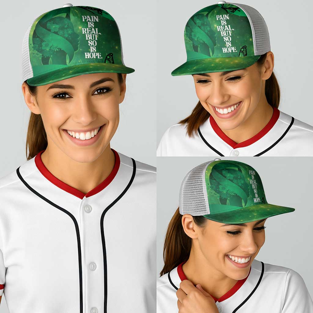 World Mental Health Awareness Month Baseball Net Cap Warriors Brave Strong Galaxy Vibes - Aussie Hoodie