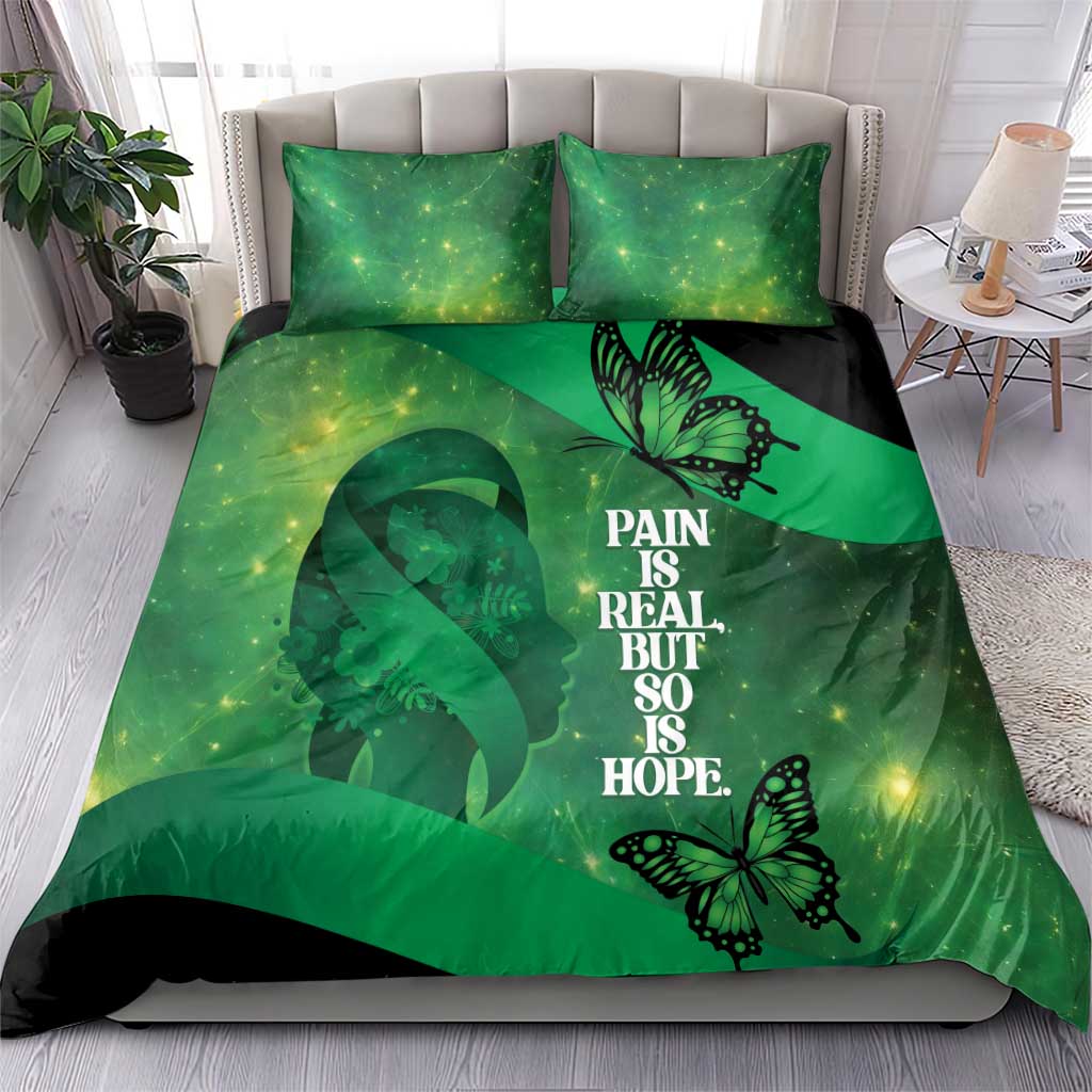 World Mental Health Awareness Month Bedding Set Warriors Brave Strong Galaxy Vibes
