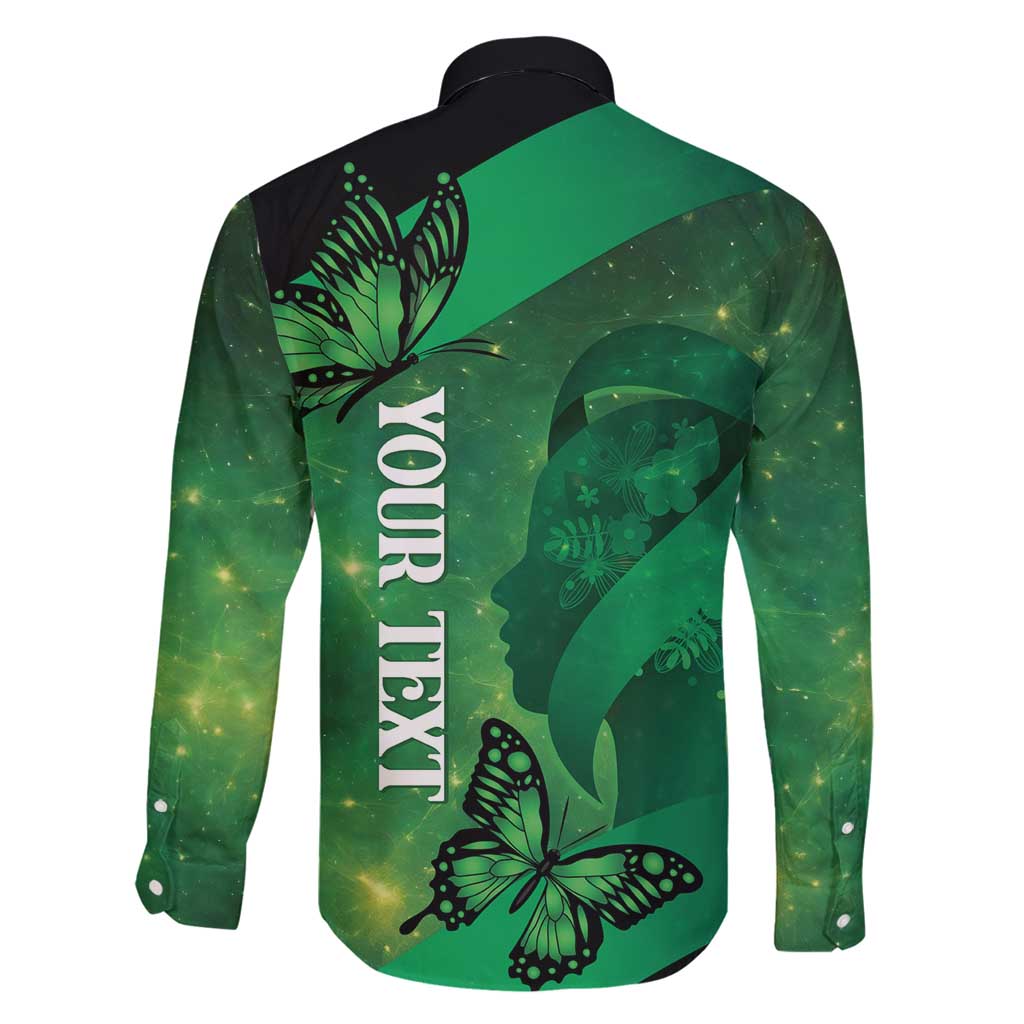Personalised World Mental Health Awareness Month Family Matching Long Sleeve Bodycon Dress and Hawaiian Shirt Warriors Brave Strong Galaxy Vibes