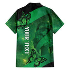 Personalised World Mental Health Awareness Month Family Matching Off Shoulder Maxi Dress and Hawaiian Shirt Warriors Brave Strong Galaxy Vibes