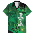 Personalised World Mental Health Awareness Month Family Matching Off Shoulder Short Dress and Hawaiian Shirt Warriors Brave Strong Galaxy Vibes