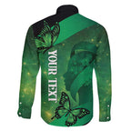 Personalised World Mental Health Awareness Month Family Matching Off Shoulder Short Dress and Hawaiian Shirt Warriors Brave Strong Galaxy Vibes