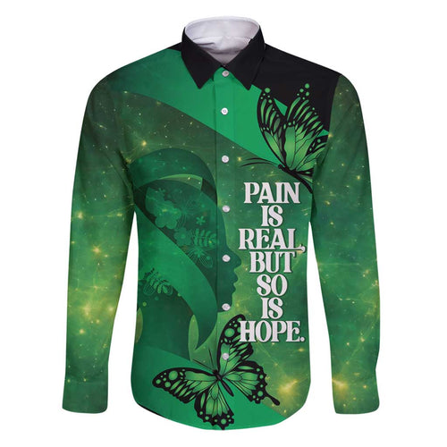 Personalised World Mental Health Awareness Month Family Matching Puletasi and Hawaiian Shirt Warriors Brave Strong Galaxy Vibes