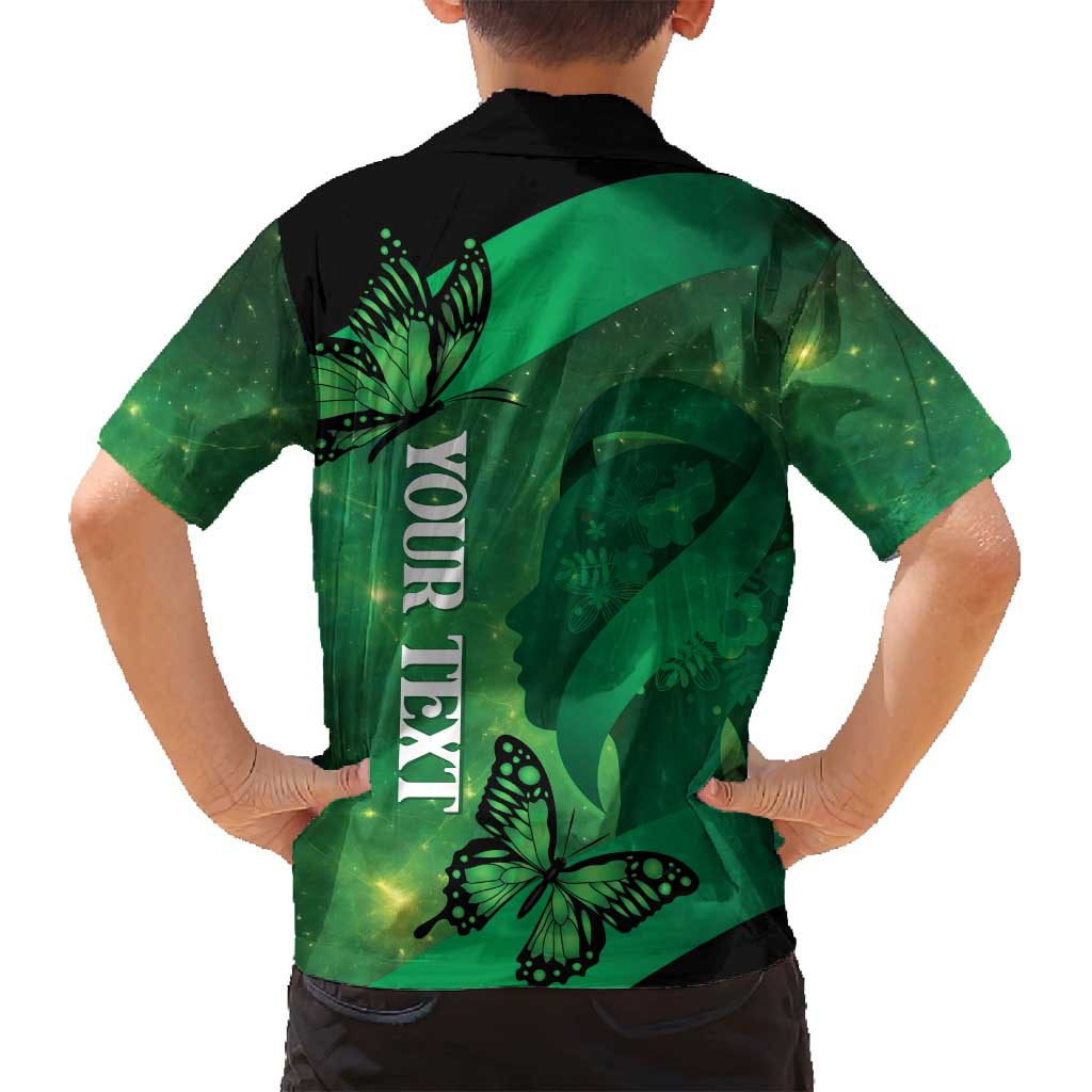 Personalised World Mental Health Awareness Month Family Matching Summer Maxi Dress and Hawaiian Shirt Warriors Brave Strong Galaxy Vibes