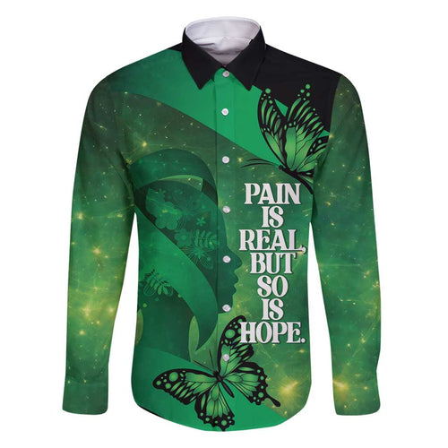 Personalised World Mental Health Awareness Month Family Matching Summer Maxi Dress and Hawaiian Shirt Warriors Brave Strong Galaxy Vibes