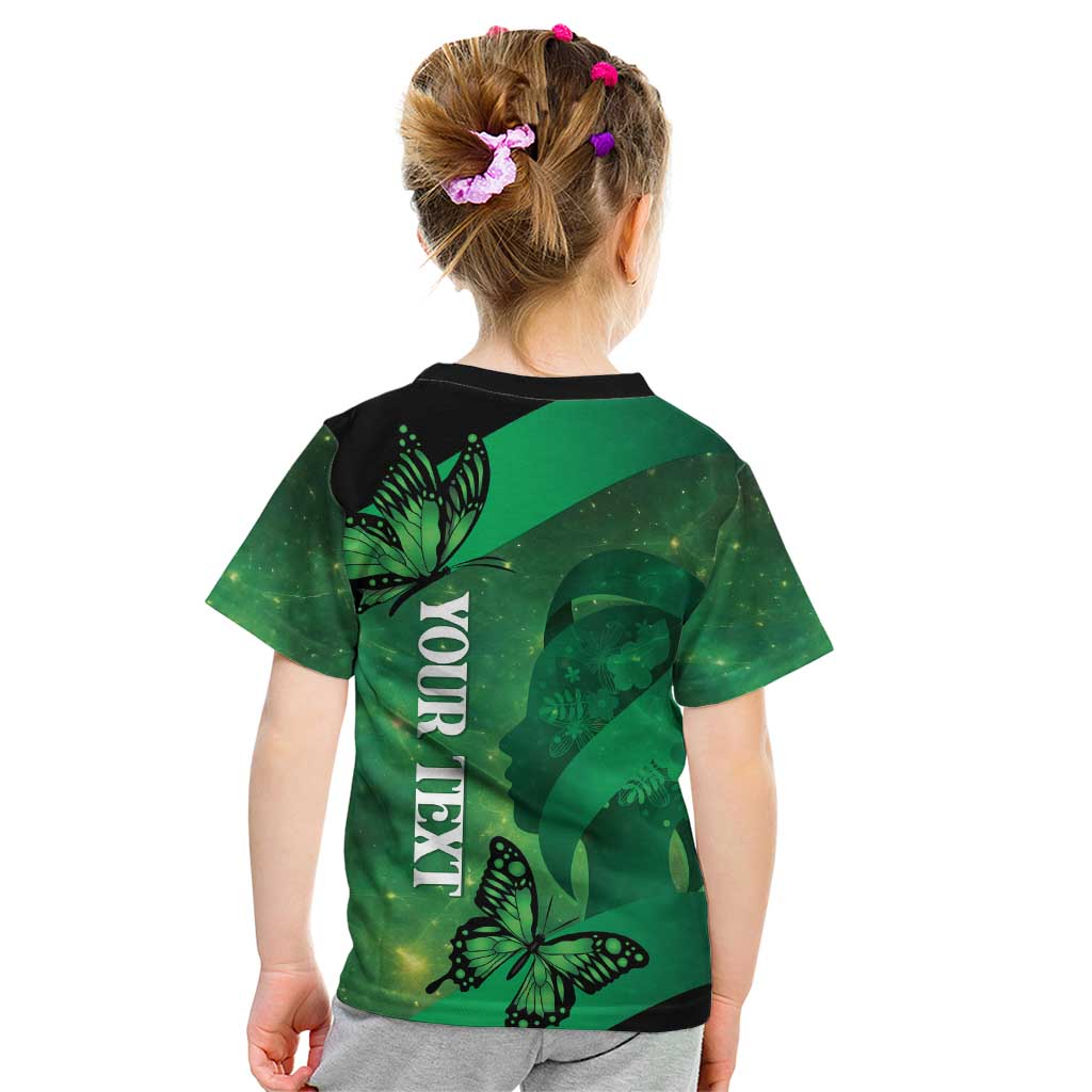 Personalised World Mental Health Awareness Month Kid T Shirt Warriors Brave Strong Galaxy Vibes