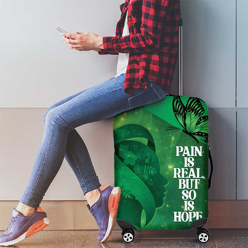 World Mental Health Awareness Month Luggage Cover Warriors Brave Strong Galaxy Vibes