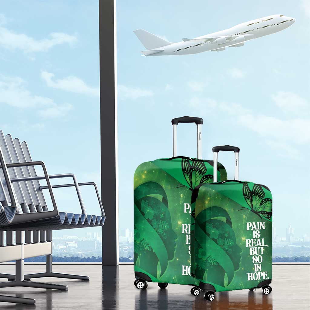 World Mental Health Awareness Month Luggage Cover Warriors Brave Strong Galaxy Vibes