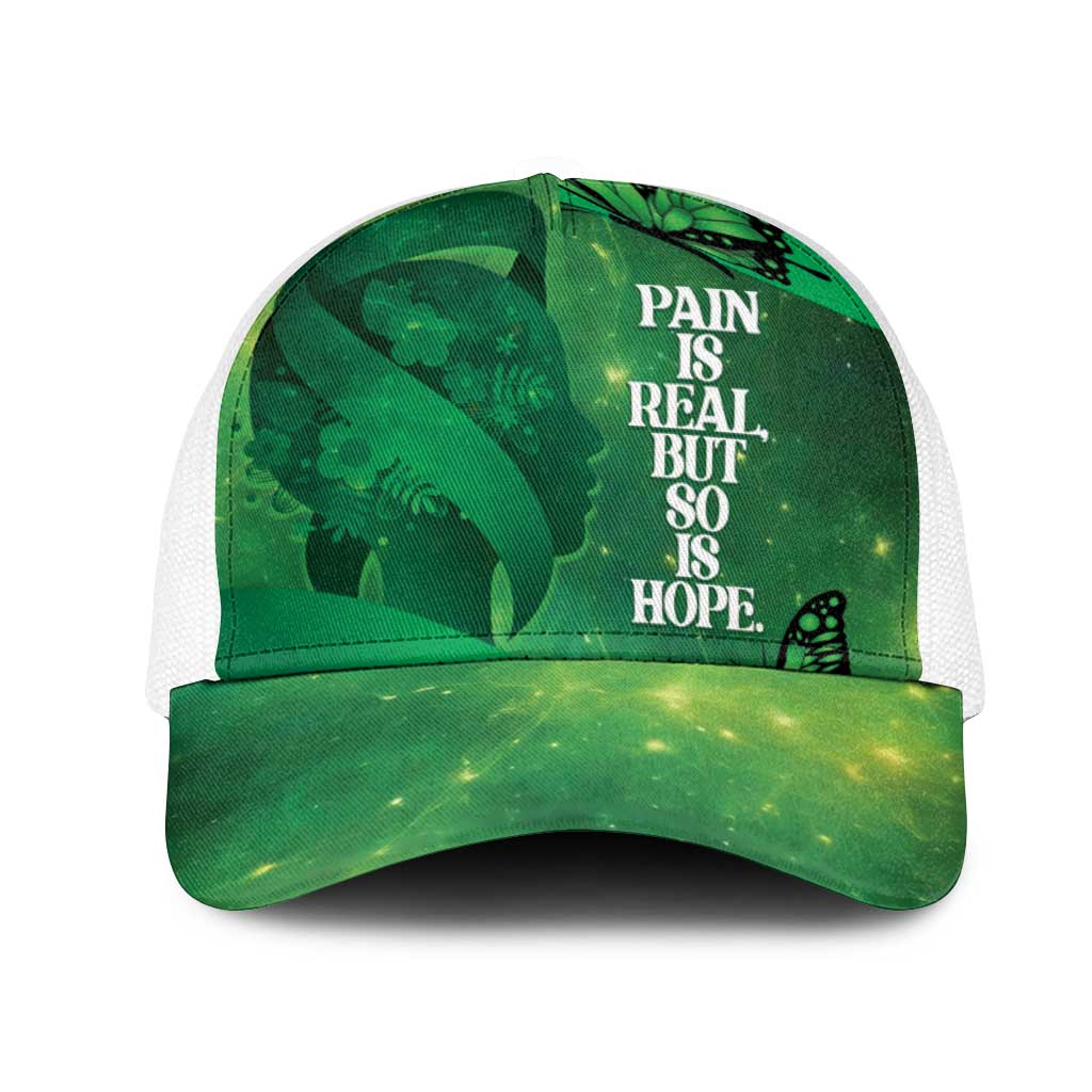 World Mental Health Awareness Month Mesh Trucker Cap Warriors Brave Strong Galaxy Vibes - Aussie Hoodie