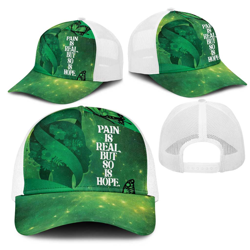 World Mental Health Awareness Month Mesh Trucker Cap Warriors Brave Strong Galaxy Vibes - Aussie Hoodie
