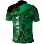 Personalised World Mental Health Awareness Month Polo Shirt Warriors Brave Strong Galaxy Vibes
