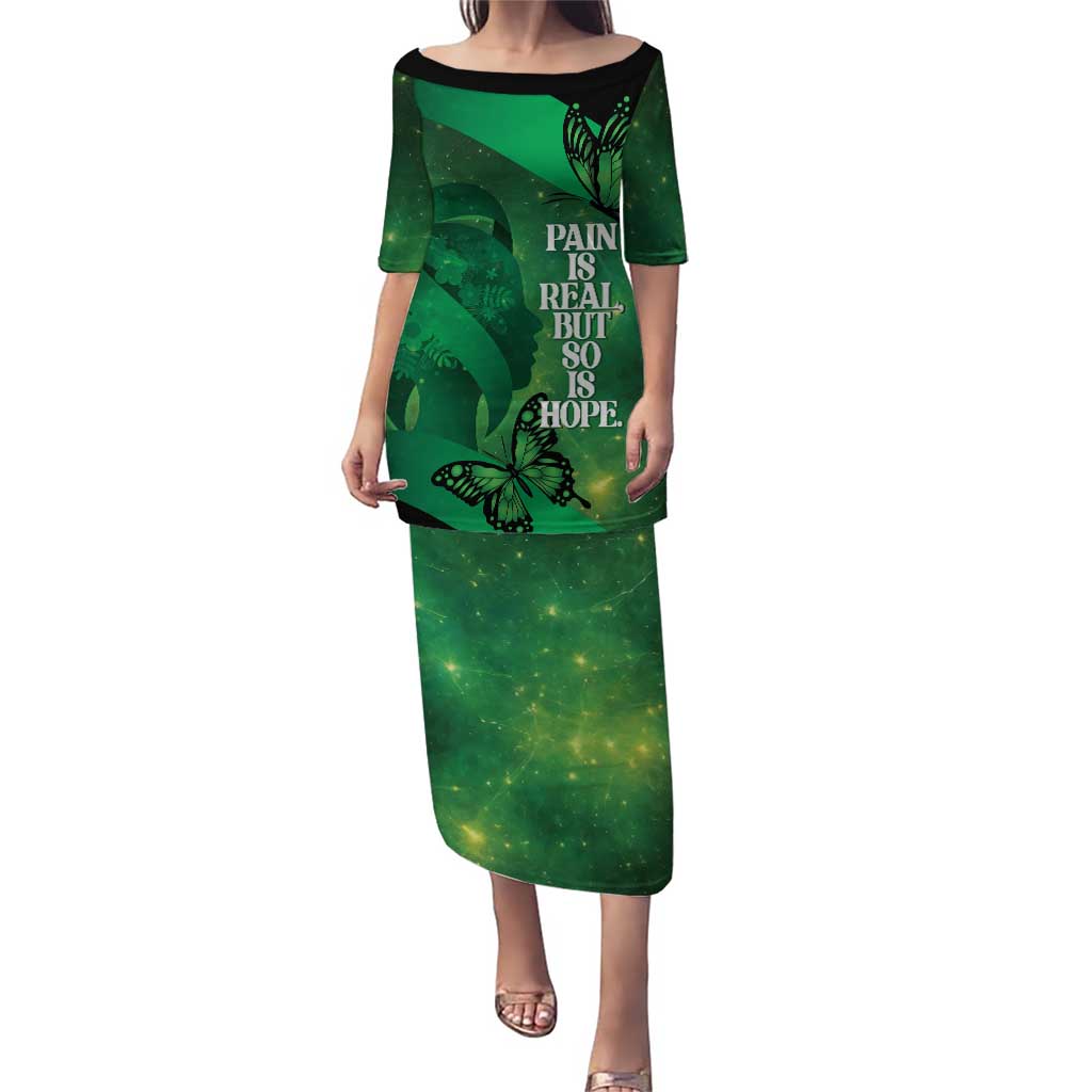 Personalised World Mental Health Awareness Month Puletasi Warriors Brave Strong Galaxy Vibes